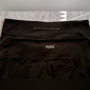 🔴 SOLD PINK & VS Black Leggings (M)